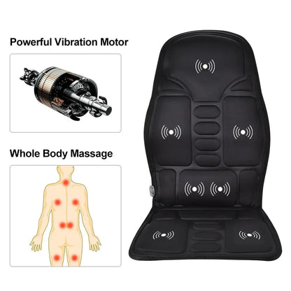 Portable Vibrating Heat Therapy Massage Cushion Mattress Default Title