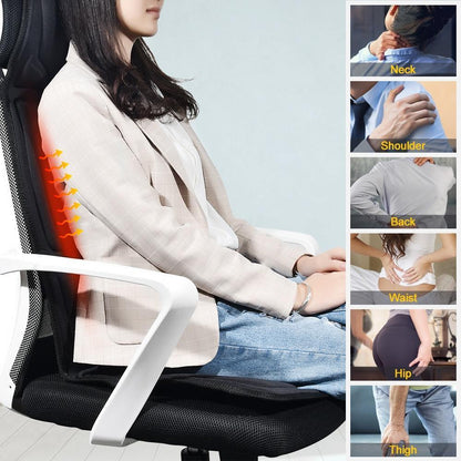 Portable Vibrating Heat Therapy Massage Cushion Mattress Default Title
