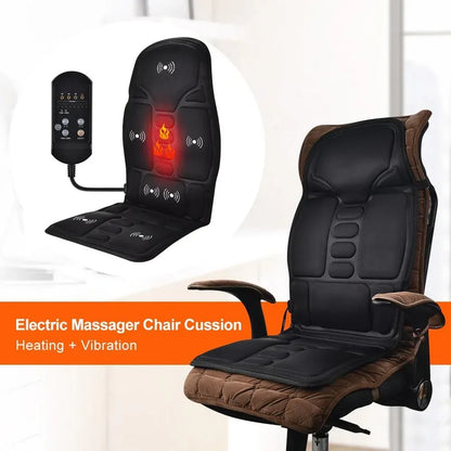 Portable Vibrating Heat Therapy Massage Cushion Mattress Default Title