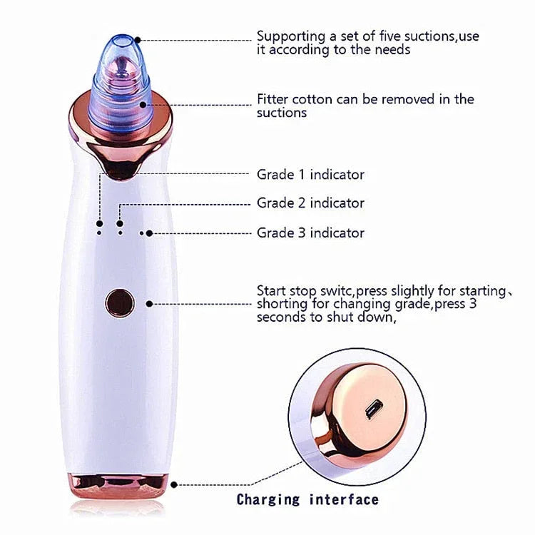 Facial Blackhead Remover Electric Vacuum Machine Default Title