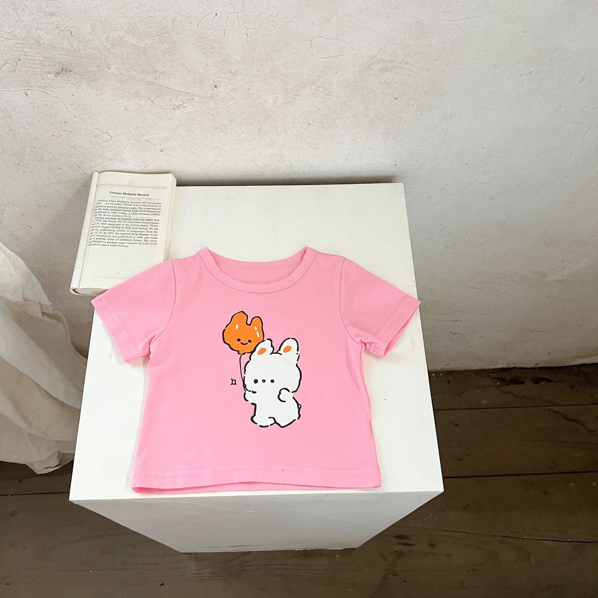 Summer Baby Kids Girls Comfortable Rabbit Cartoon T-Shirt And Shorts Clothing Set