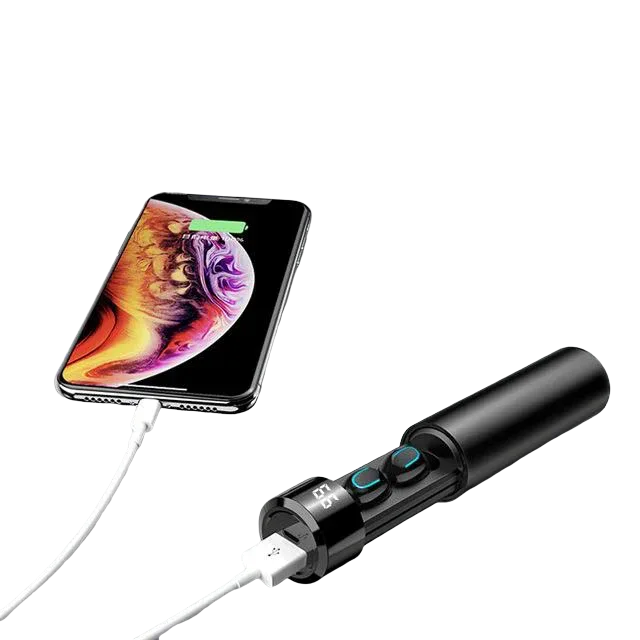 True Twin 2 In 1 Wireless Headphones With Phone Charger POINSETTA RED