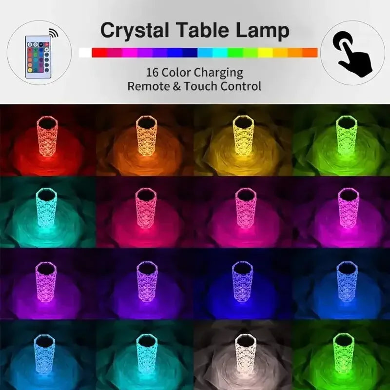USB Rechargeable LED Atmosphere Room Decor 16colors USB chargin