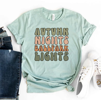 Autumn Nights Ballpark Lights T-shirt 3X-Large