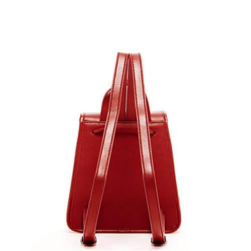 Nicole Brick Red Leather Backpack Default Title
