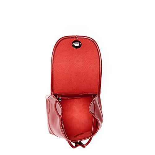 Nicole Brick Red Leather Backpack Default Title