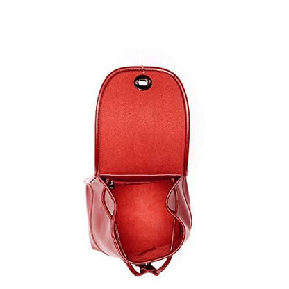 Nicole Brick Red Leather Backpack Default Title