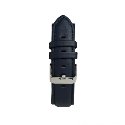 Quick-Release Genuine Leather Watch Straps Blue - Genuine Leather