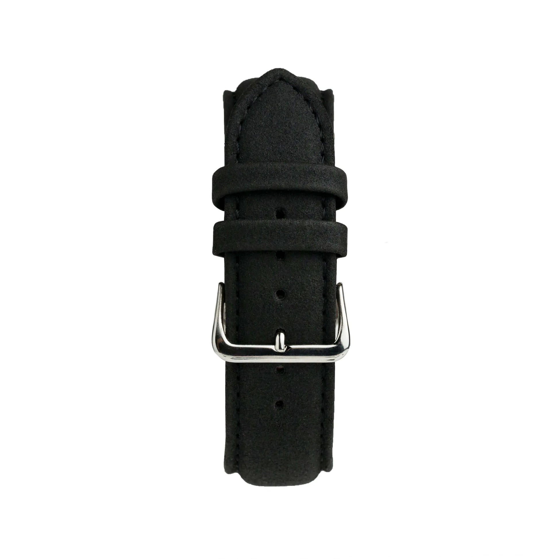 Quick-Release Genuine Leather Watch Straps Black - Suede