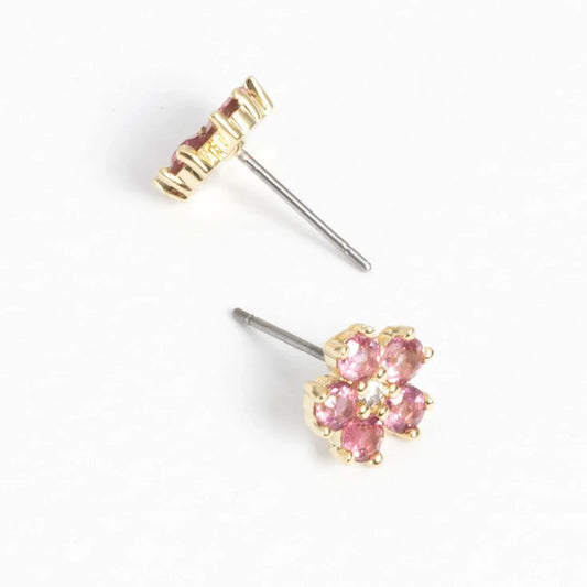 Blossom Earrings- Pink Tourmaline Default Title