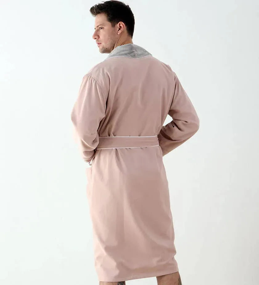 Men's Luxury Microfiber Spa Robe Blue / XXL