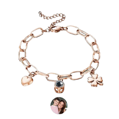 Custom Photo Projection Heart Bracelet