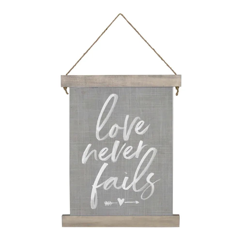 Love Never Fails Love Never Fails, 22" x 38" x 0.75"