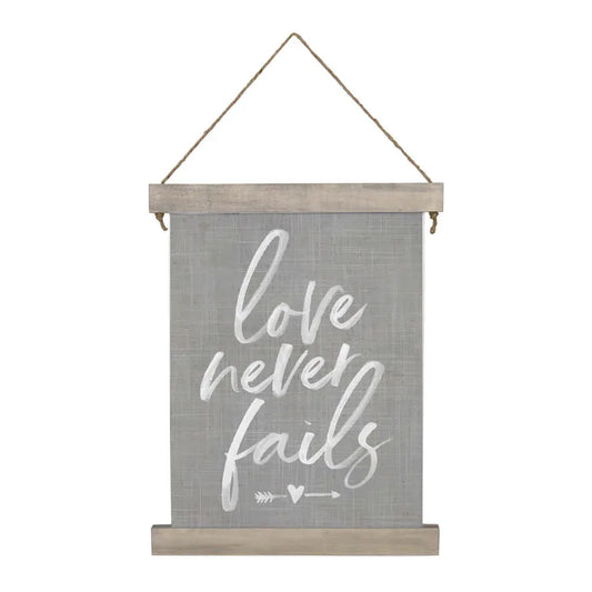Love Never Fails Love Never Fails, 22" x 38" x 0.75"