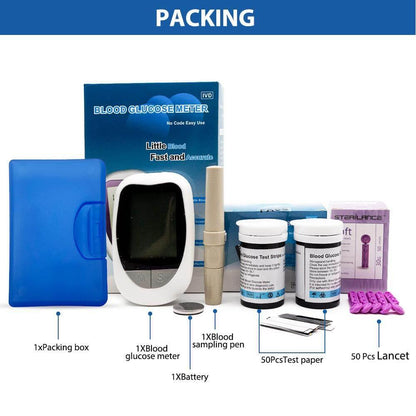 Blood Glucose Meter Glucometer Kit Home Diabetes Tester Default Title