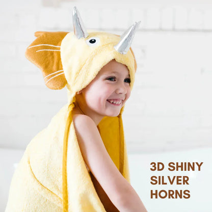 Toddler Hooded Towel Yellow Dinosaur Default Title