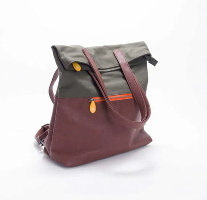 Greenpoint Convertible Backpack Purse Brown Tweed/Maple