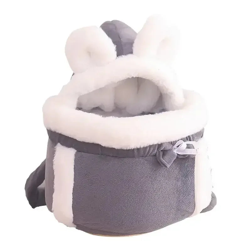 Warm Pet Carrier Bag Light Grey / L(30x20x22cm)