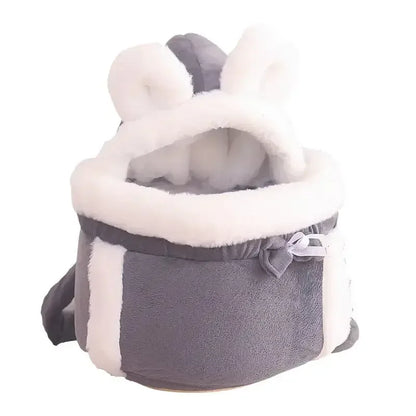 Warm Pet Carrier Bag Light Grey / L(30x20x22cm)
