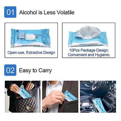 Alcohol Wipes 10 packs, 100 pcs Default Title