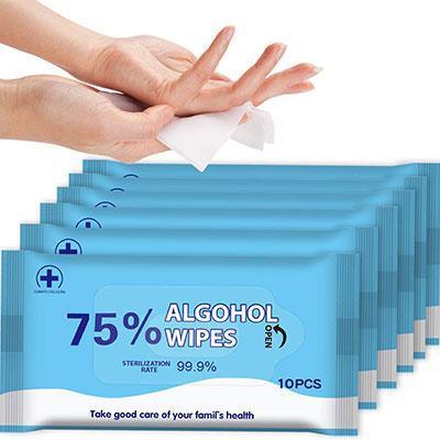 Alcohol Wipes 10 packs, 100 pcs Default Title