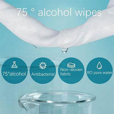 Alcohol Wipes 10 packs, 100 pcs Default Title
