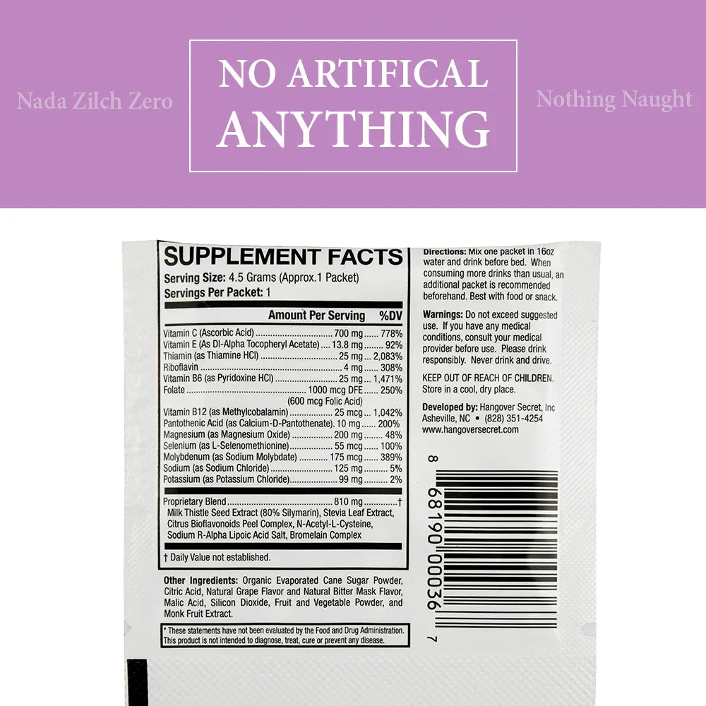 Hangover Secret | Pharmacist Developed - 10 Pack - With Electrolytes Default Title