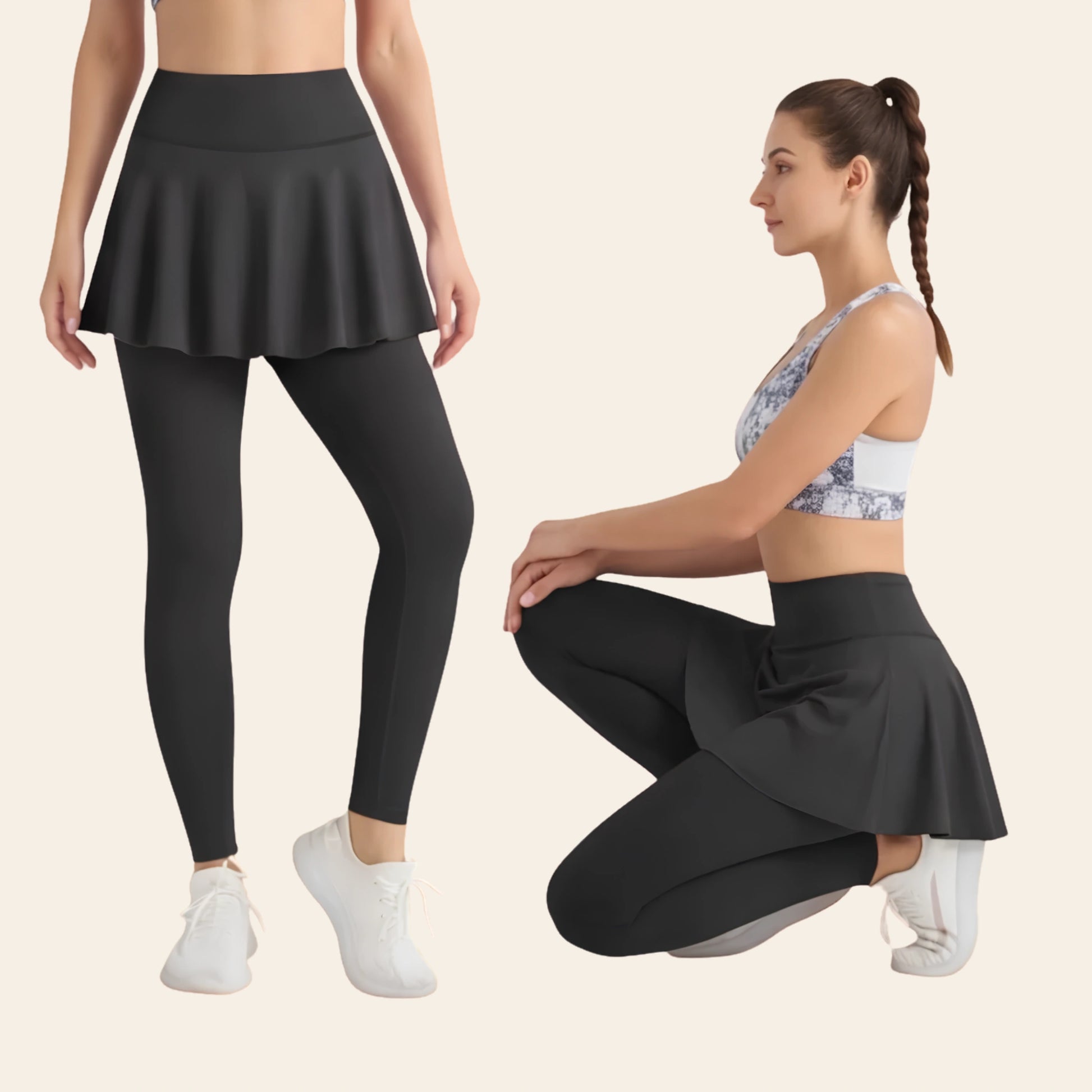 Women's winter fleece-lined thermal yoga pants