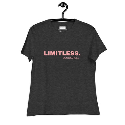 Relaxed fit shirt LIMITLESS Women's Relaxed T-Shirt Dark Grey Heather / 3XL