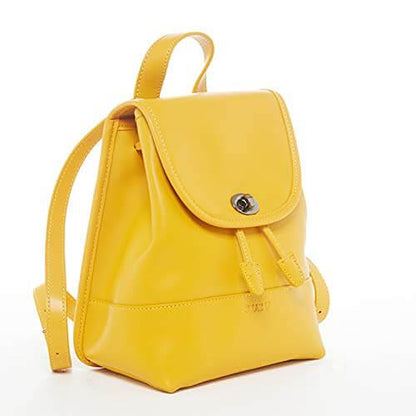 Nicole Yellow Leather Backpack Default Title