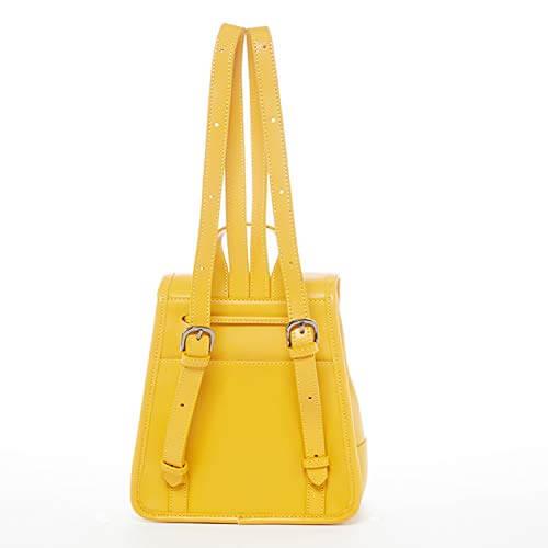 Nicole Yellow Leather Backpack Default Title
