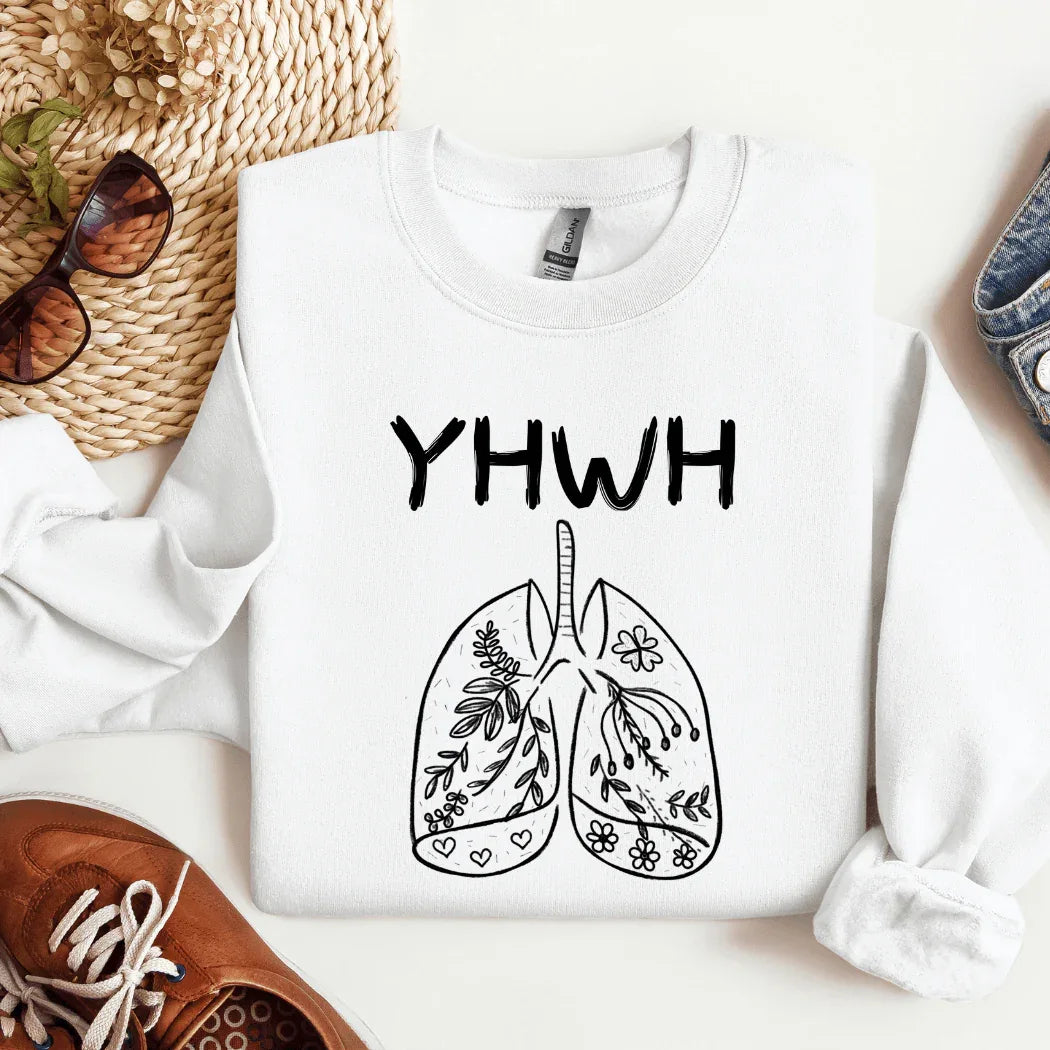 YHWH Breath of Life Shirt Gray Sweatshirt / 2XL