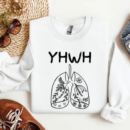 YHWH Breath of Life Shirt Gray Sweatshirt / 2XL